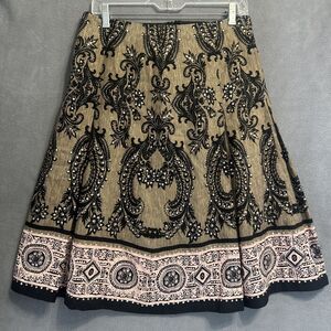 Muse 100% Silk Skirt Pleated Sequin Size 8 Festival Boho Gypsy Fairy Global